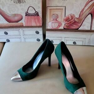 Mossimo Supply Co. Emerald and Metallic Heels